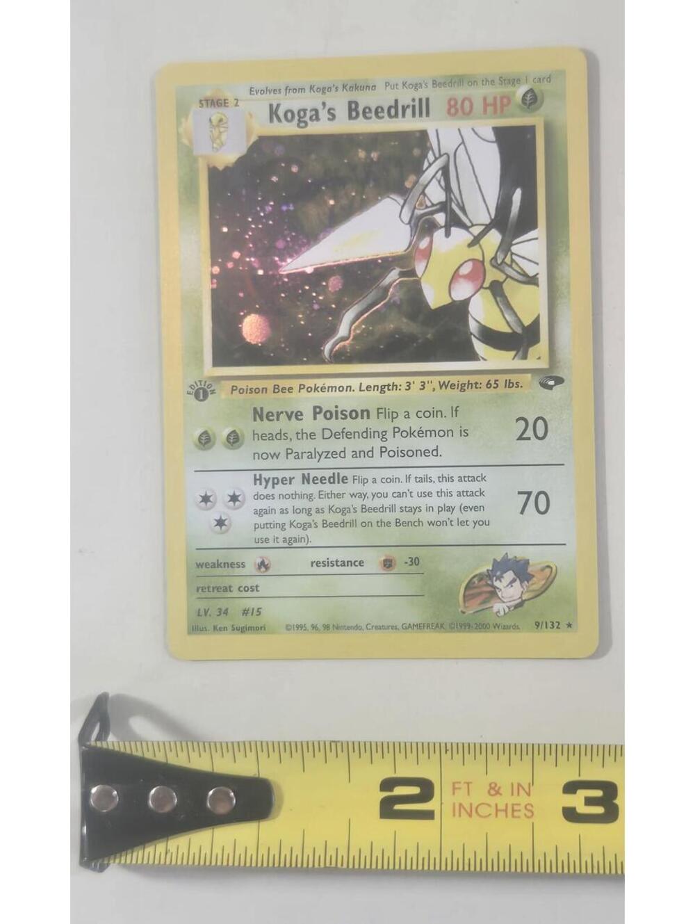Koga's Beedrill 1st Edition Holo Pokemon Card